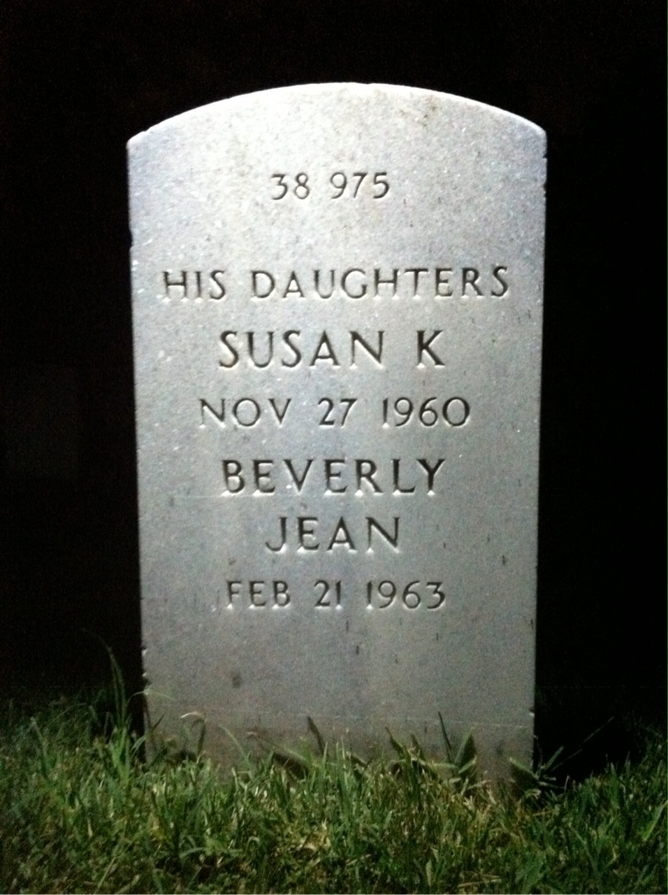 Back of headstone — William Rawlings