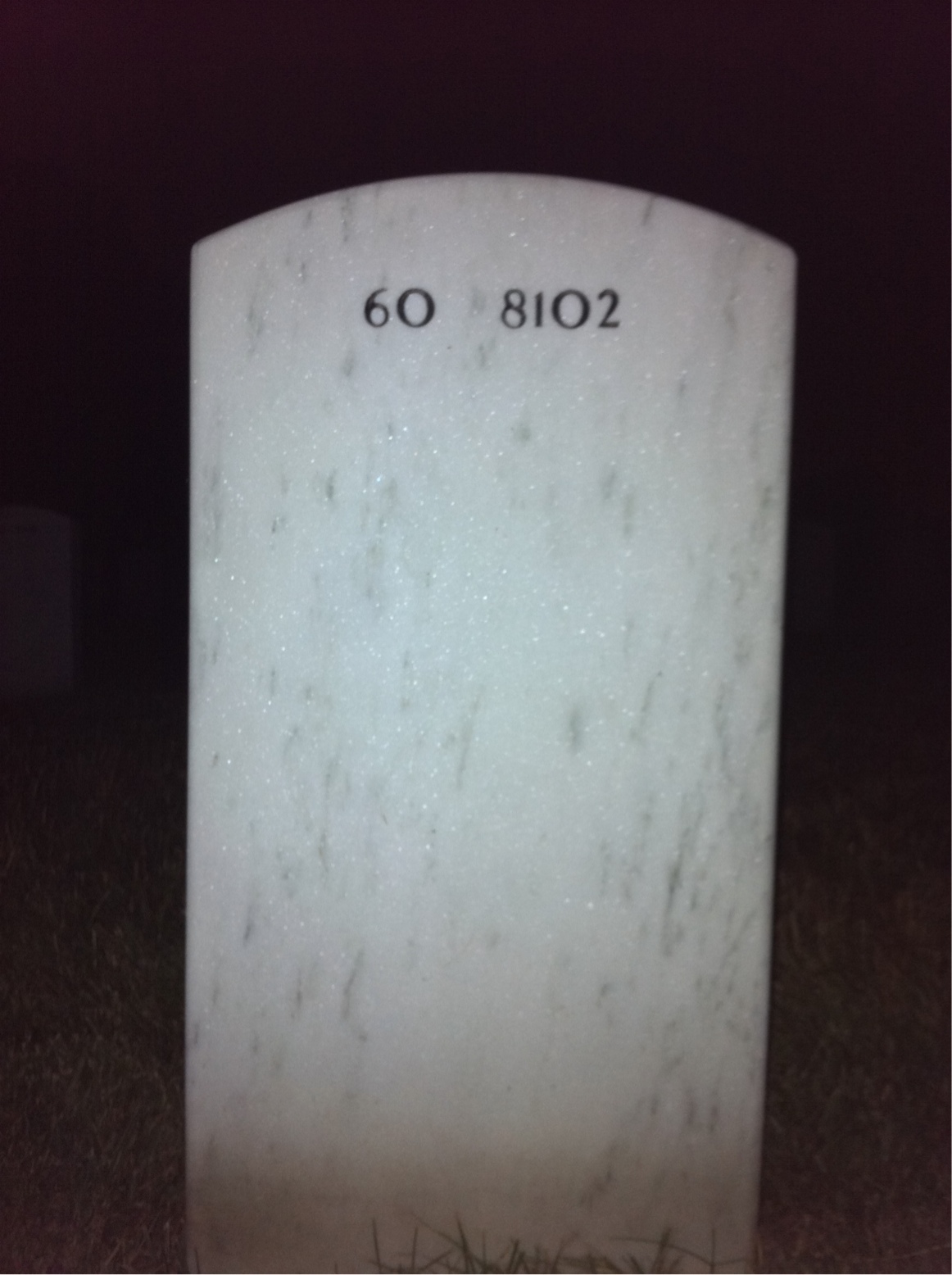 Back of headstone — Daniel Gresham