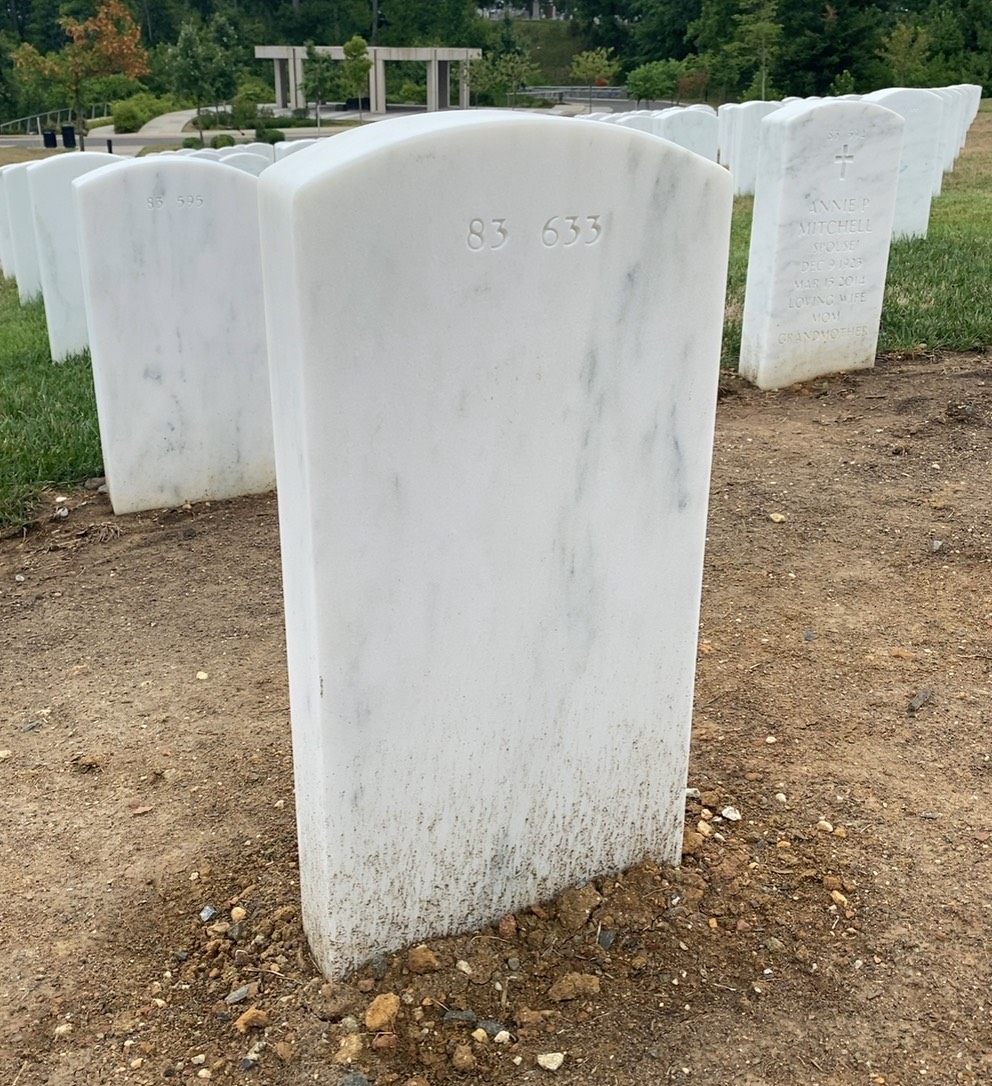 Back of headstone — Marvin Mollnow