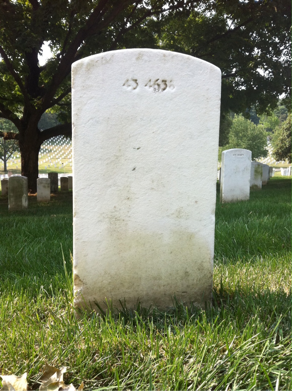Back of headstone — Charles Monroe