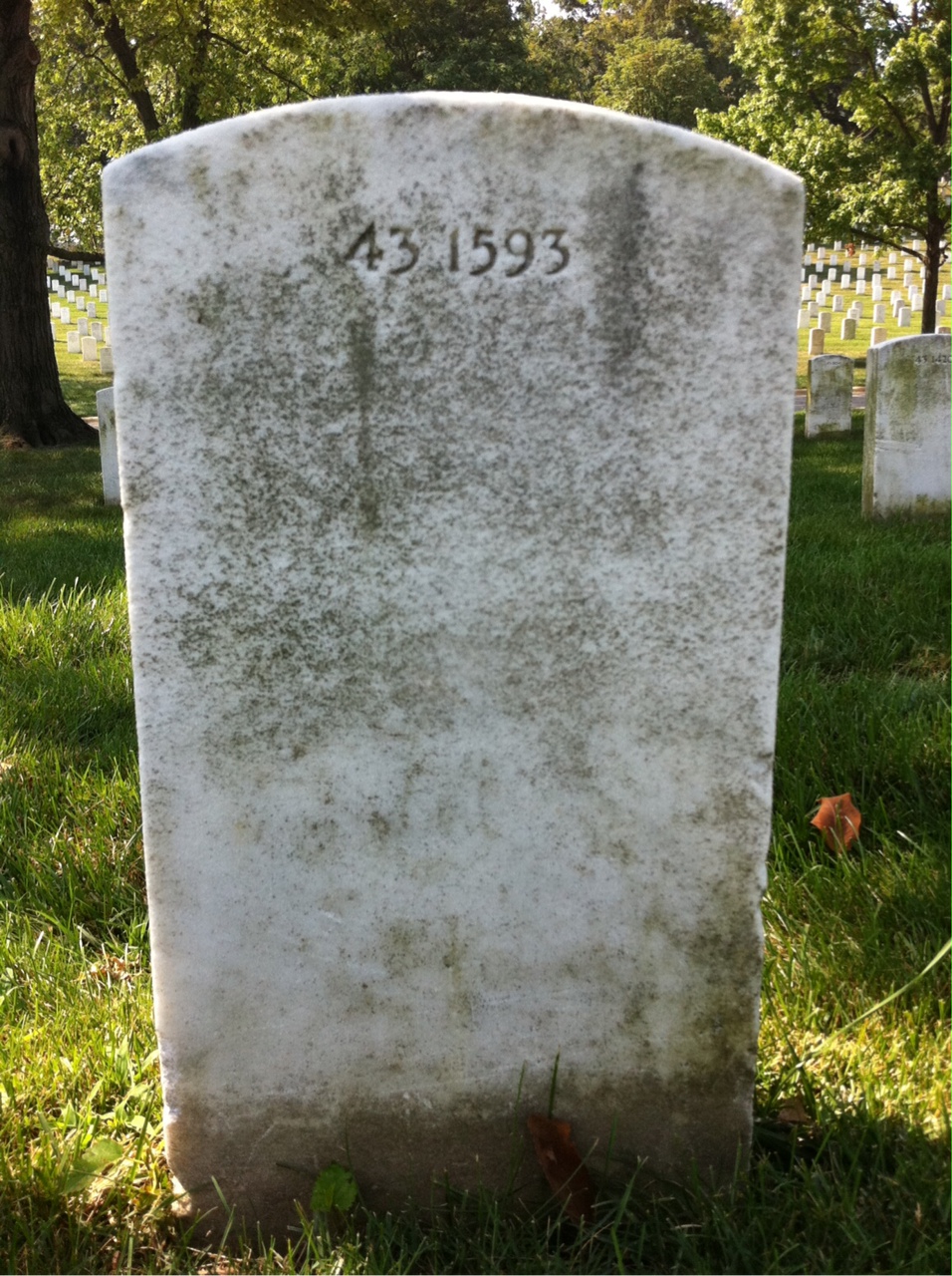 Back of headstone — Harold Mielke