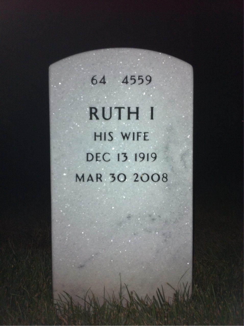 Back of headstone — Thomas Morris