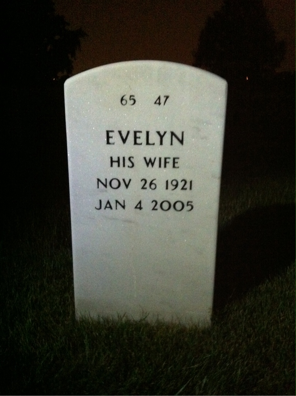 Back of headstone — Douglass Hall
