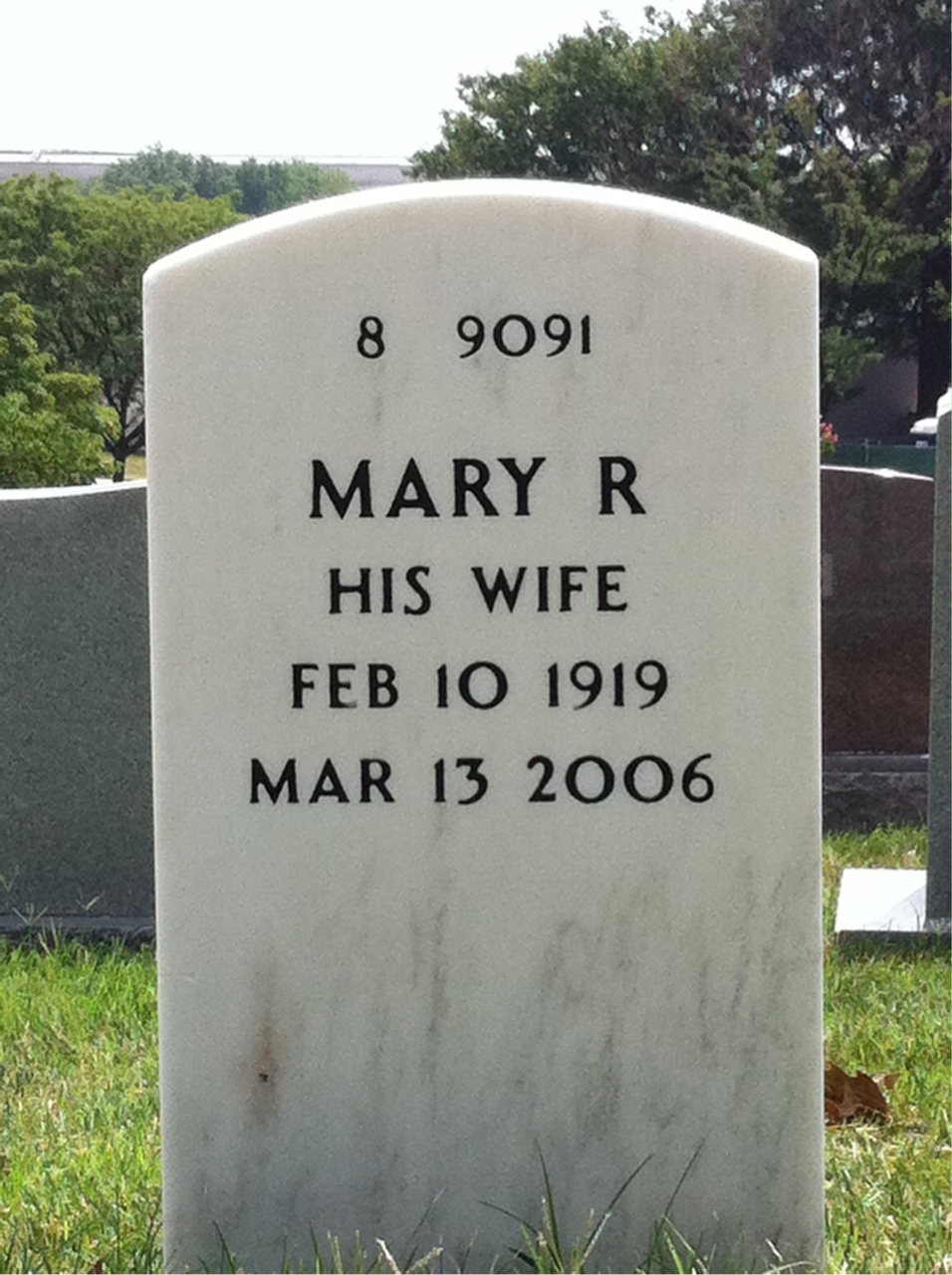 Back of headstone — Frank Healy