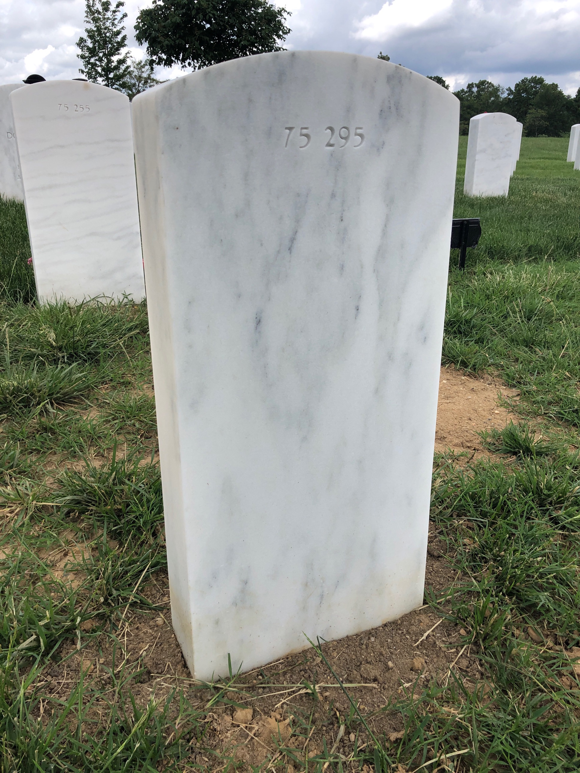 Back of headstone — Barbara Morris