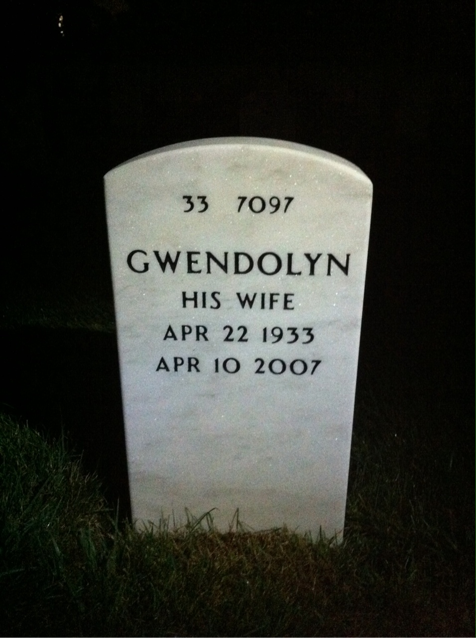 Back of headstone — Robert Davis
