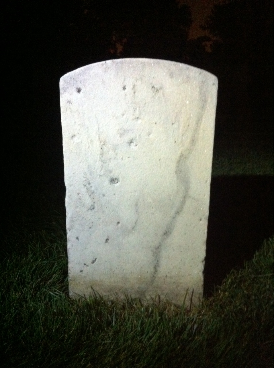 Back of headstone — John Moore