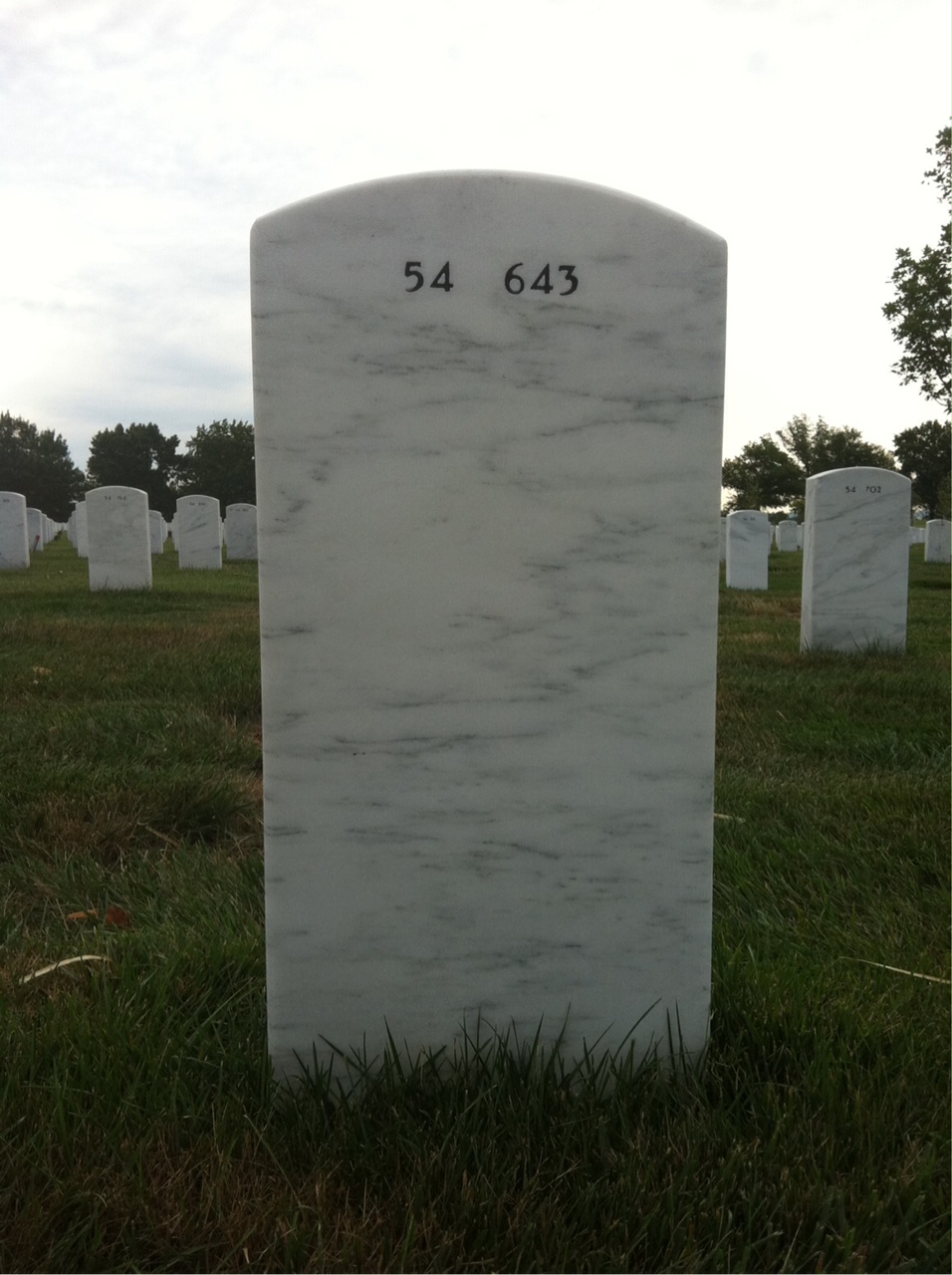 Back of headstone — Frank Stewart