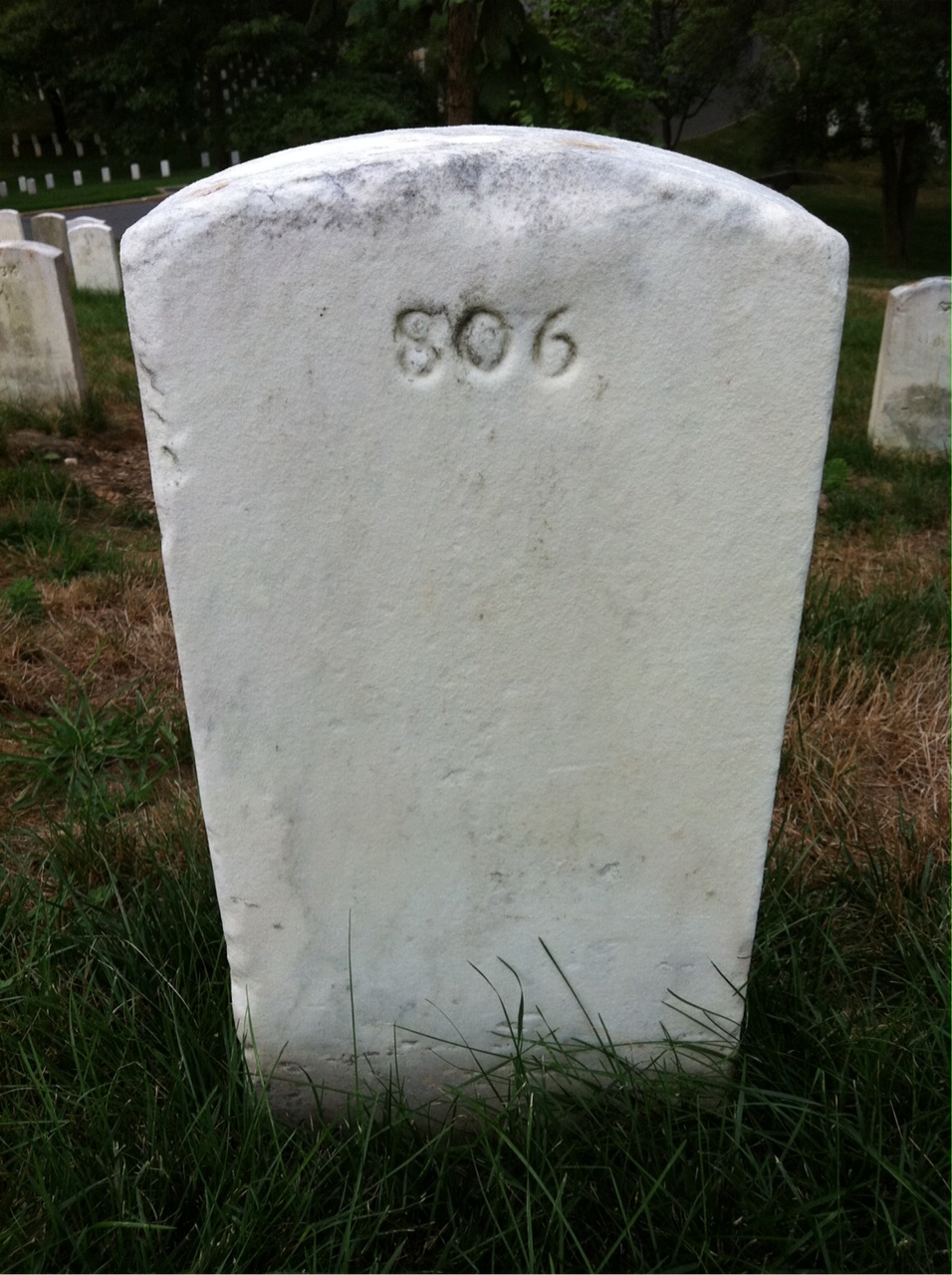 Back of headstone — Charles Myers