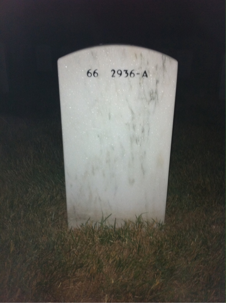 Back of headstone — George Prescott