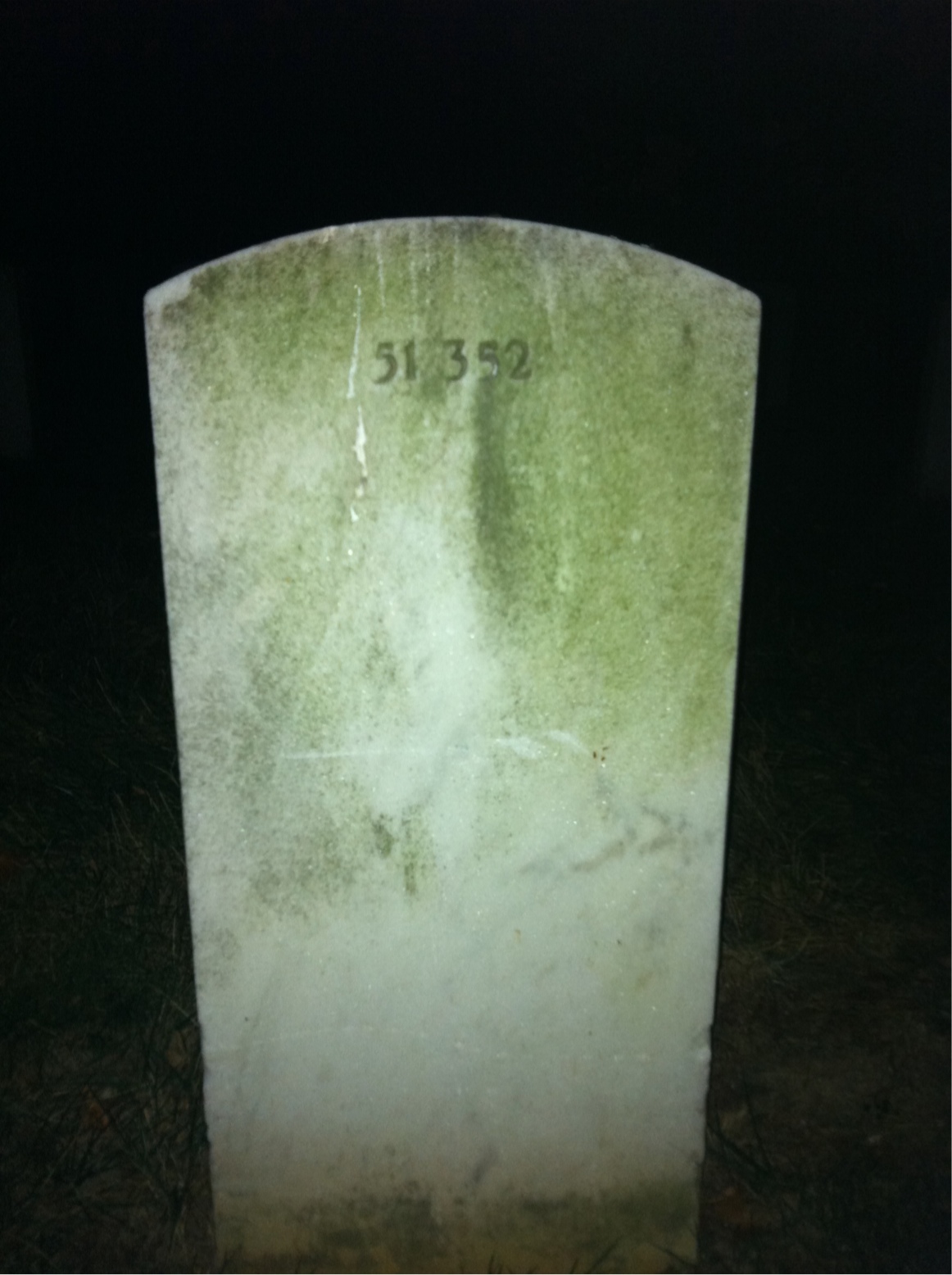 Back of headstone — Byron Moore