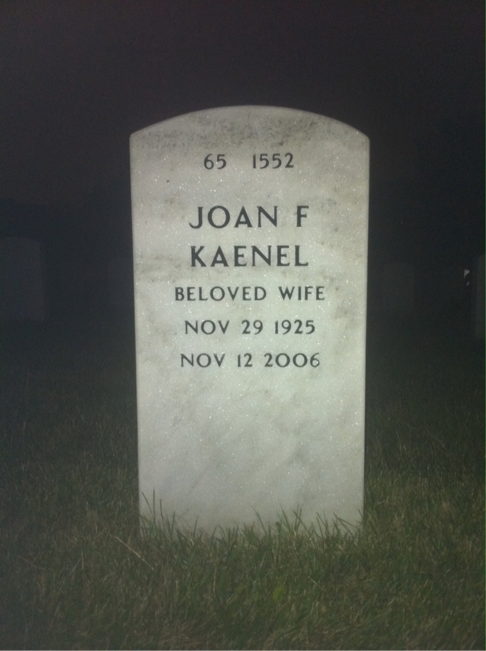 Back of headstone — John Harrop