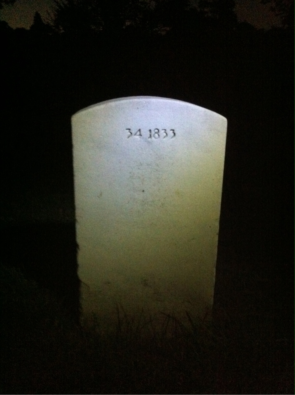 Back of headstone — Edith Allison