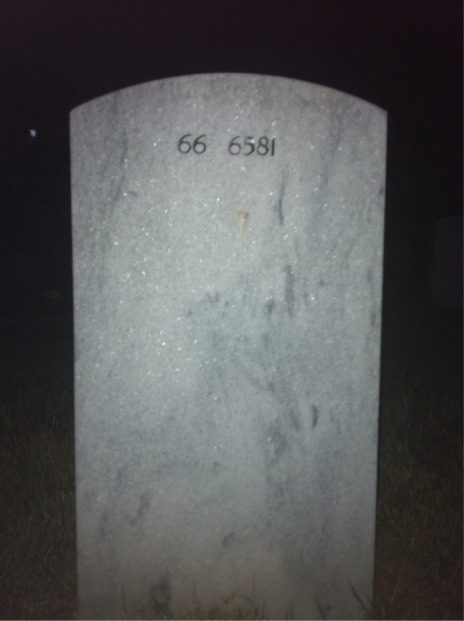 Back of headstone — Eugene Arnold