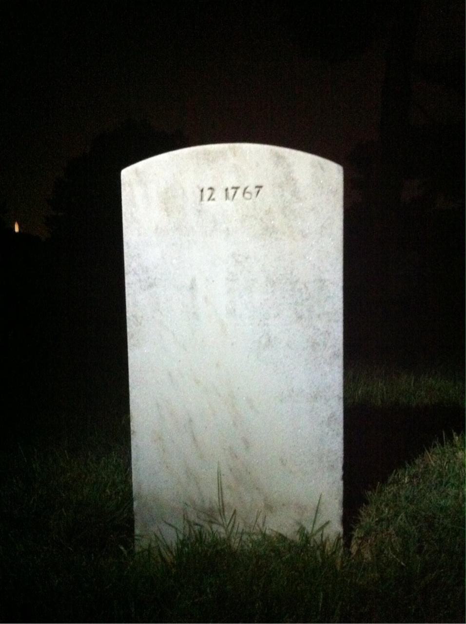 Back of headstone — Walter Miller