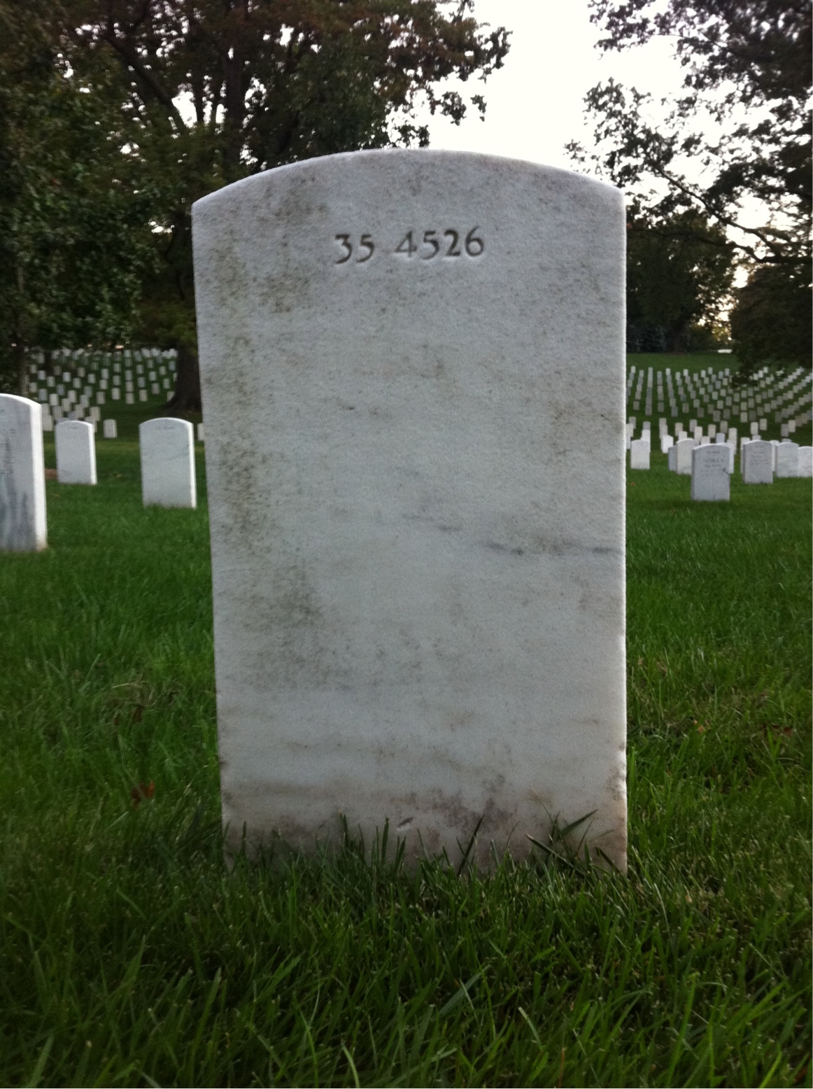 Back of headstone — Barbara Myers