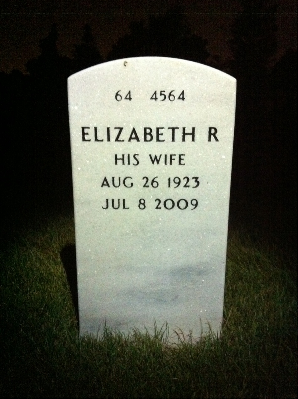 Back of headstone — Richard Byrnes