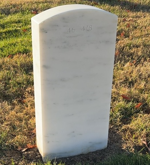 Back of headstone — Mary Leonard Young