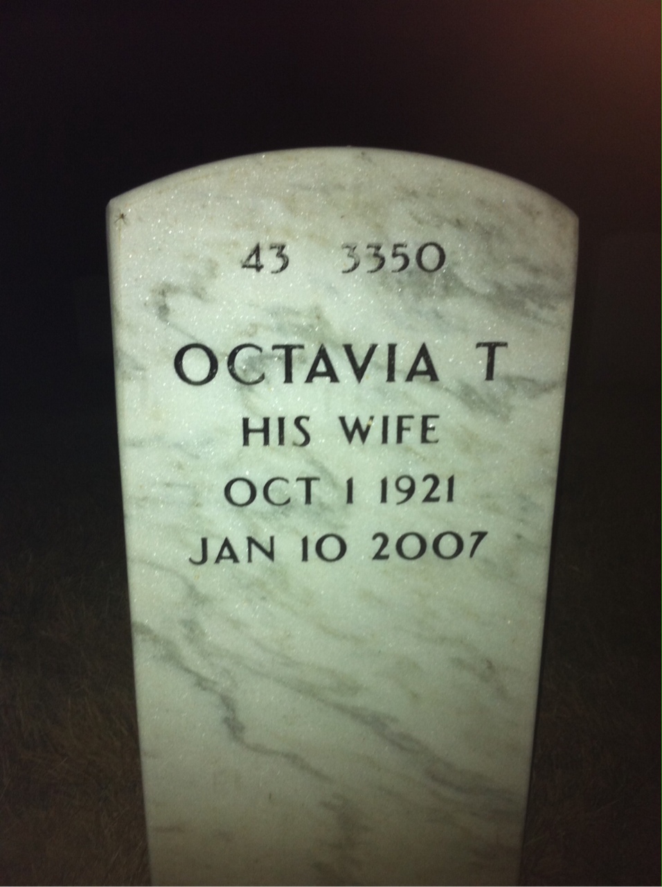 Back of headstone — William Johnson