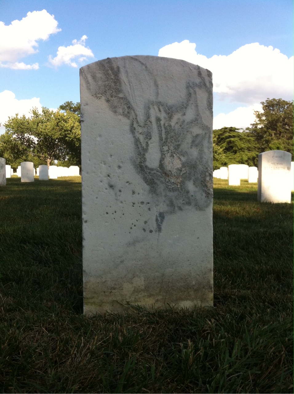 Back of headstone — Wladyslow Mordorski