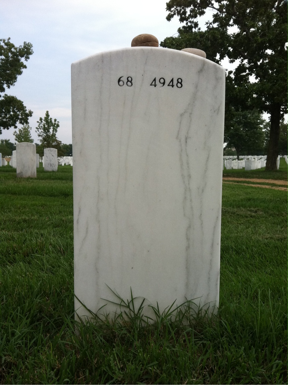 Back of headstone — George Schultz