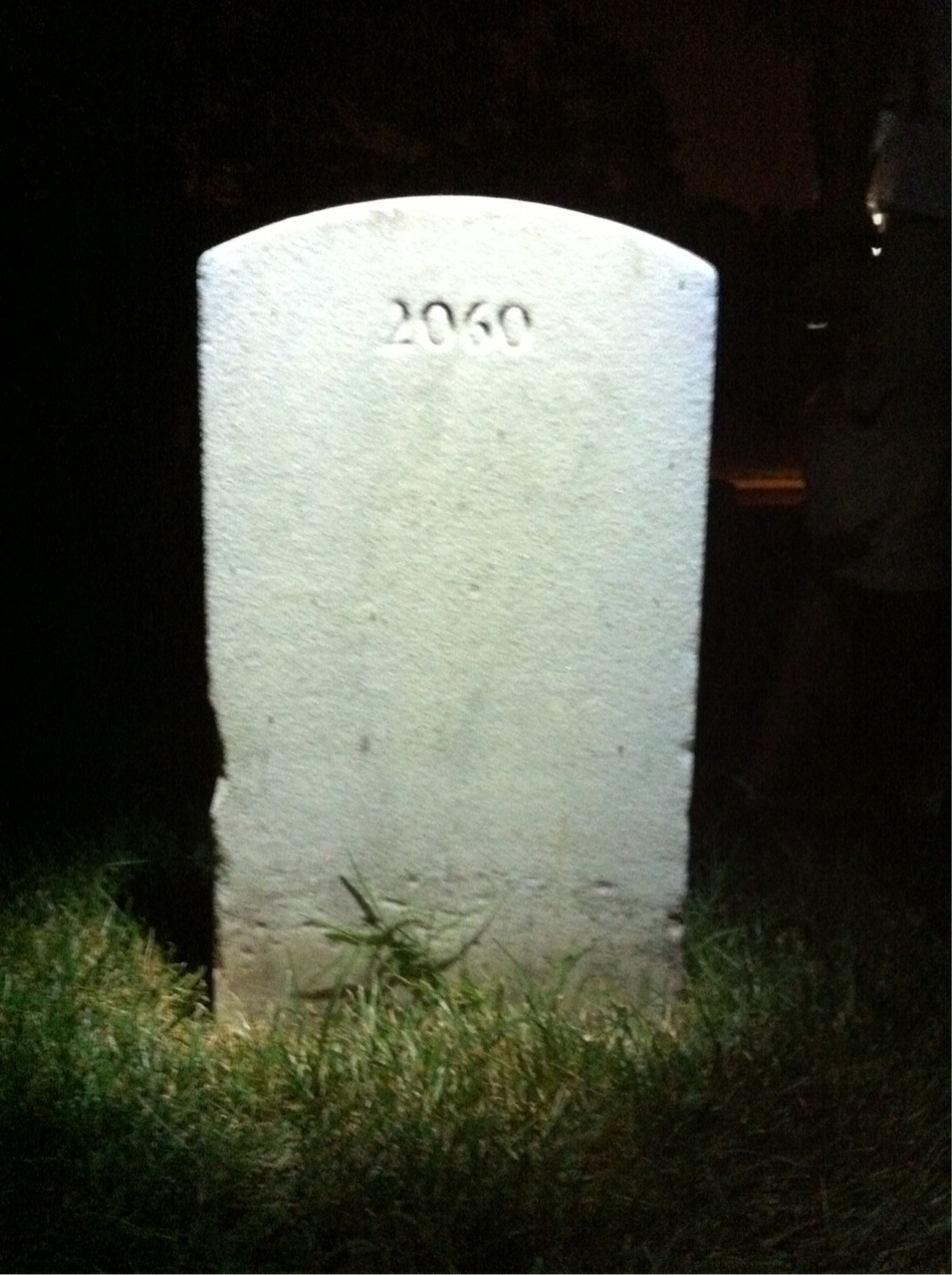 Back of headstone — William Badgett