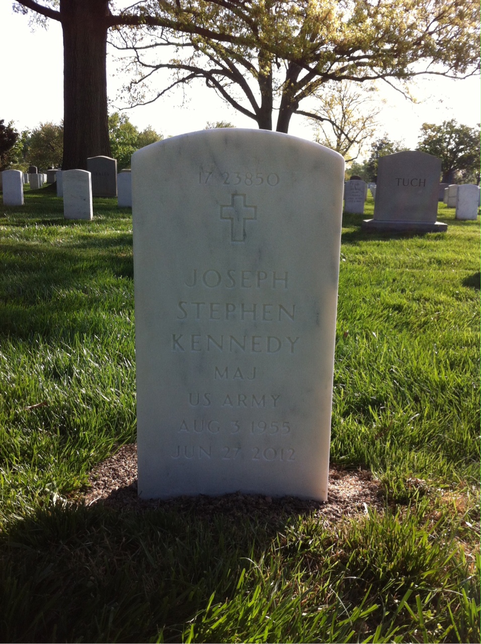 Back of headstone — William Daniel Kennedy
