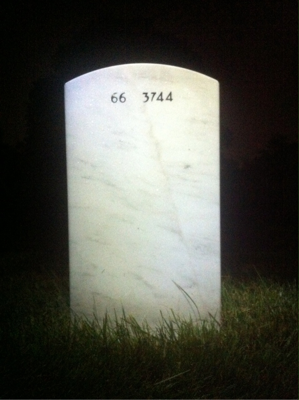 Back of headstone — George Chandler