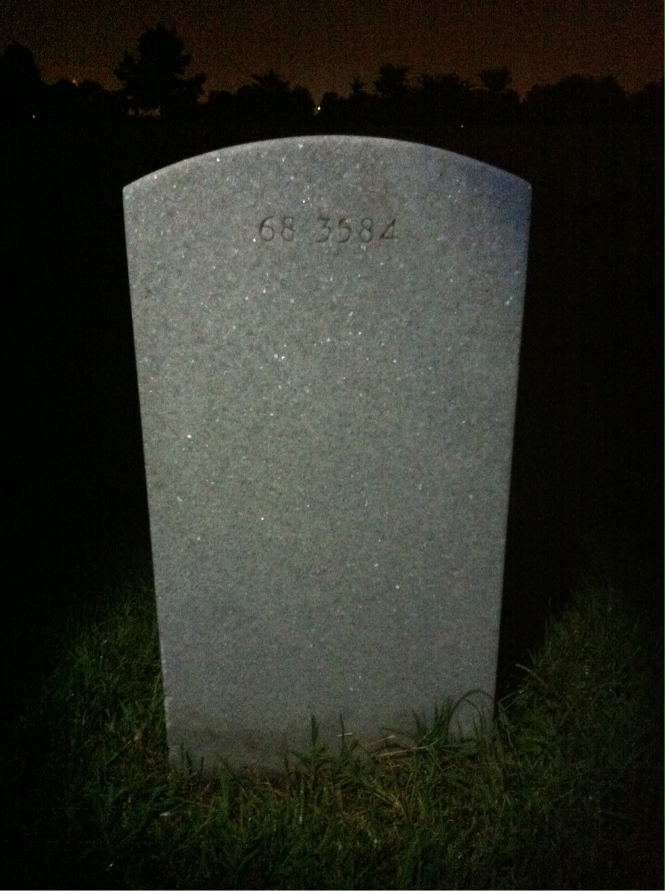 Back of headstone — Charles Amlaner