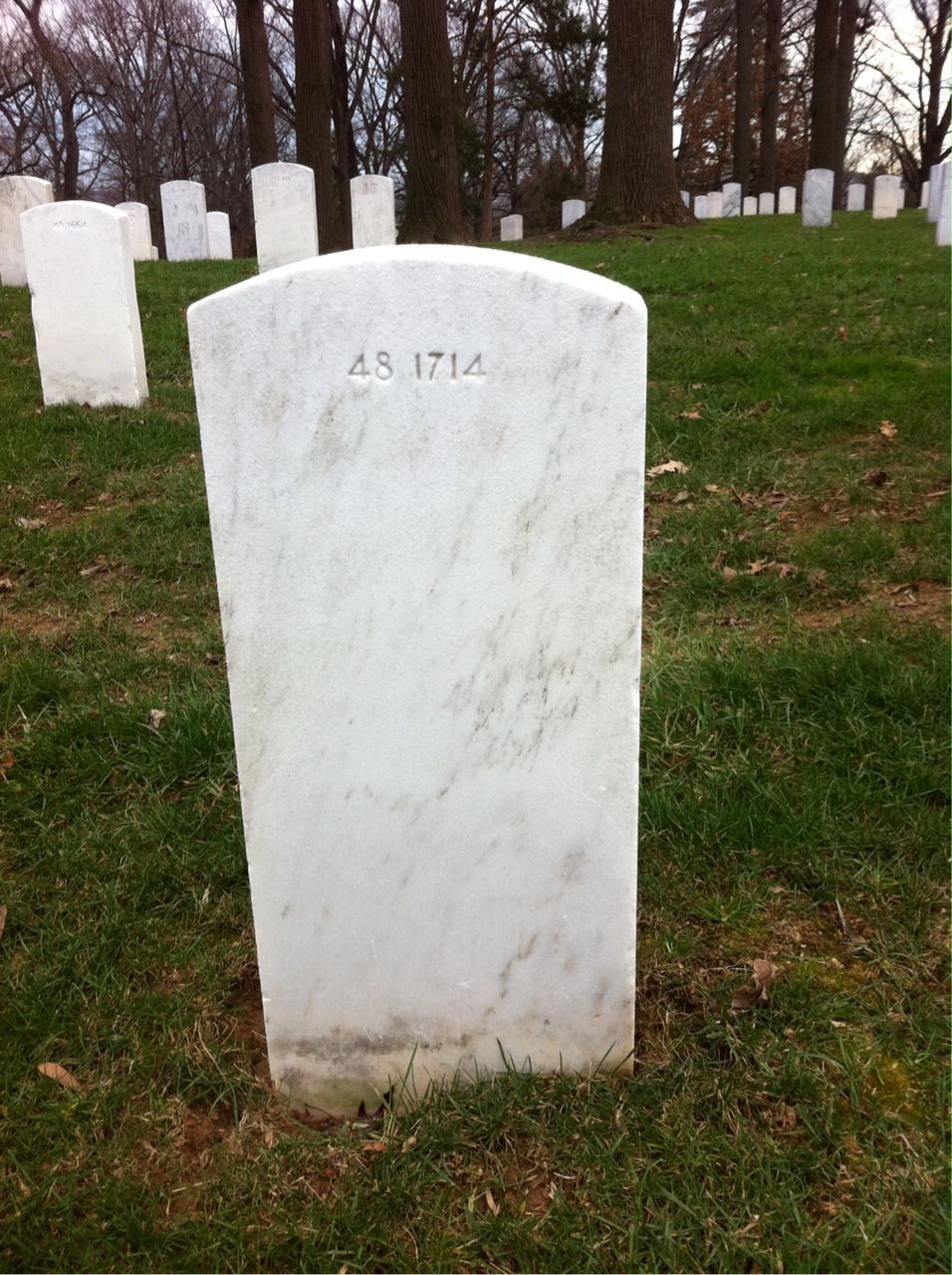 Back of headstone — Elizabeth Adamson