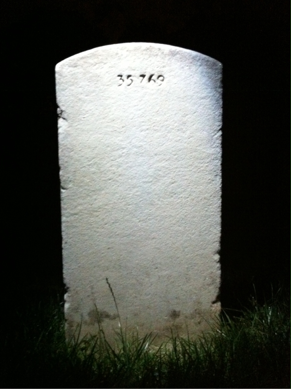 Back of headstone — Laurence Corley