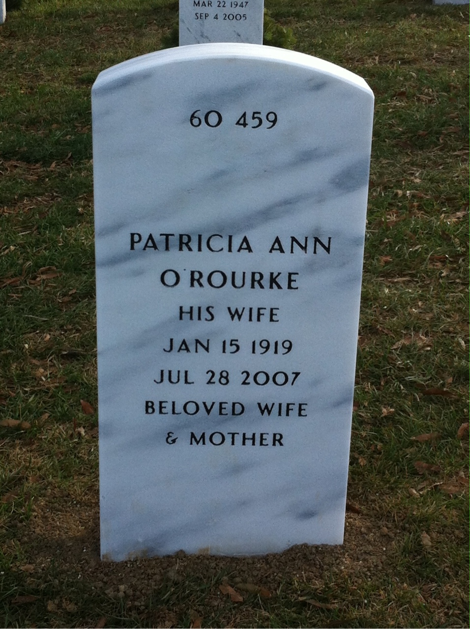 Back of headstone — Harry Smith