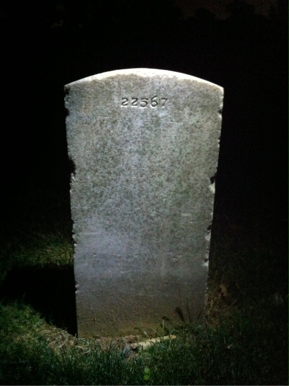 Back of headstone — Russell Amtower