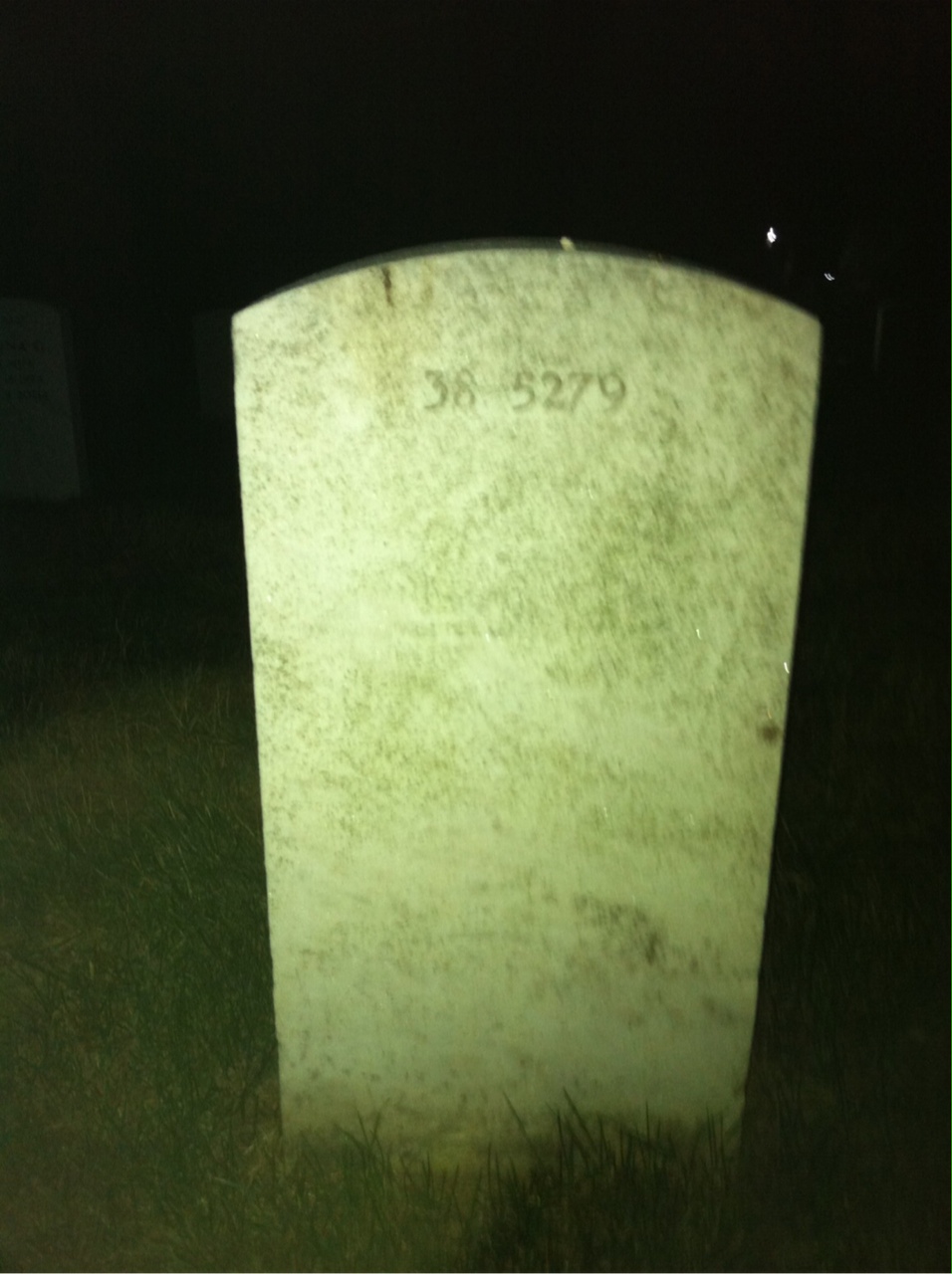 Back of headstone — Robert M Henry