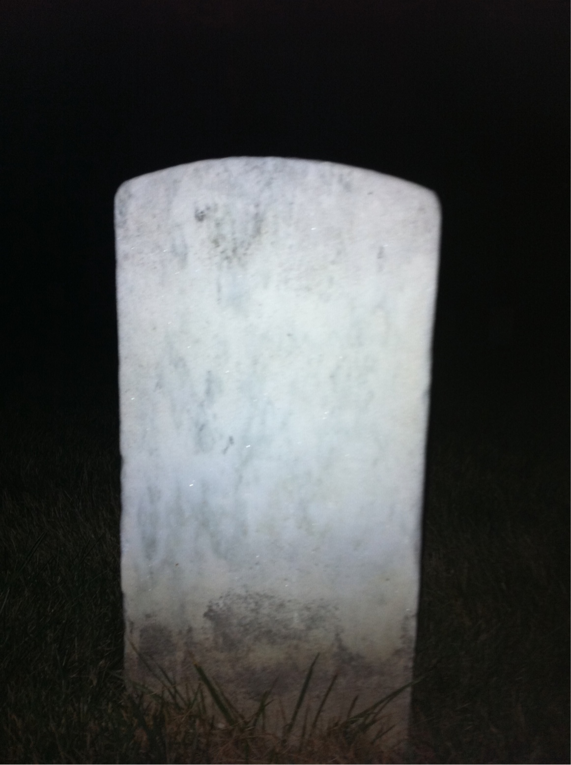 Back of headstone — Louis Menge