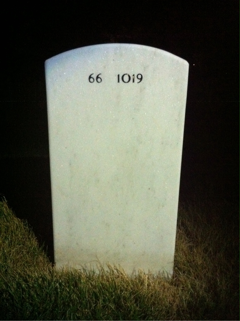 Back of headstone — Elizabeth Branch
