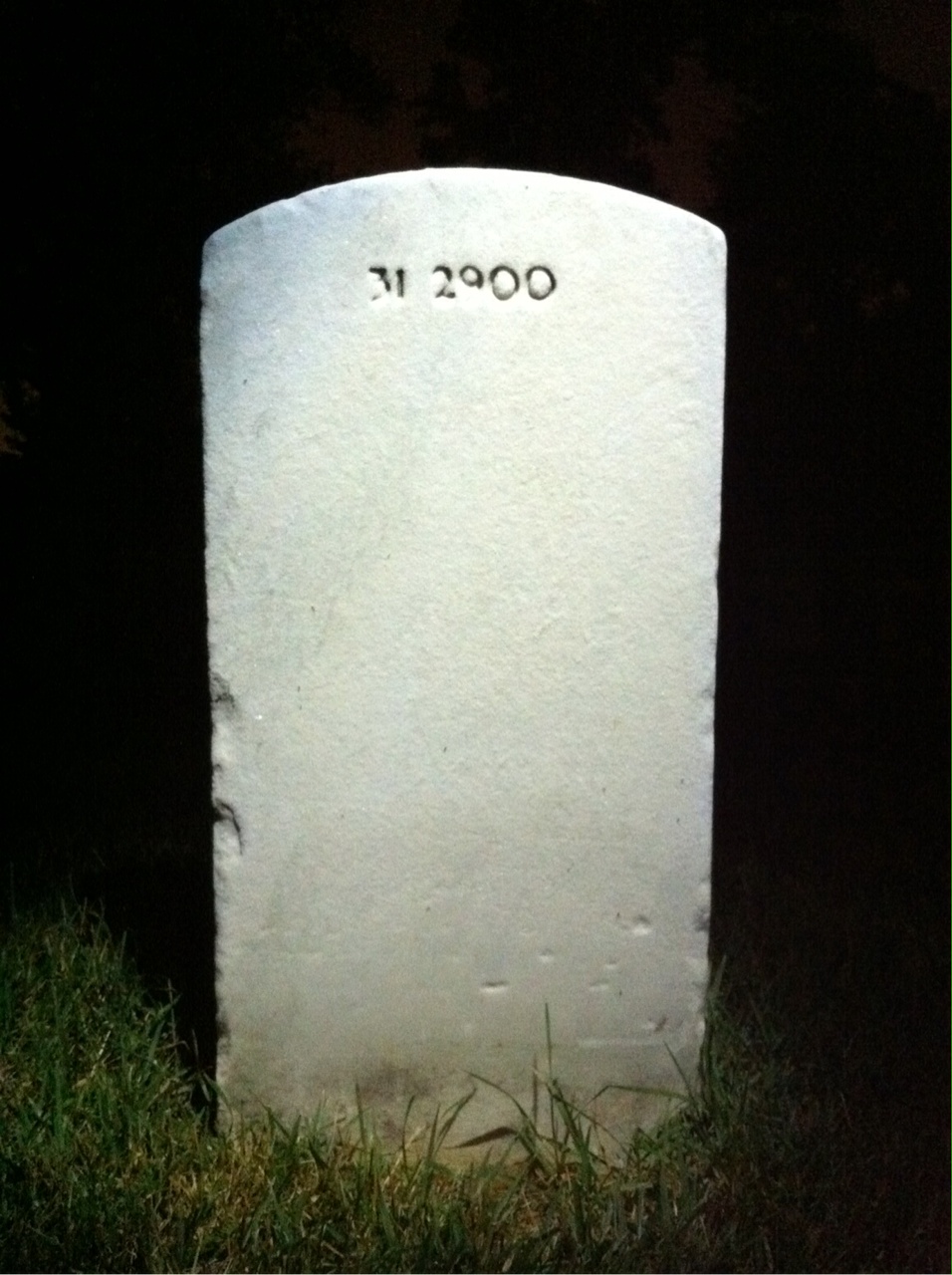 Back of headstone — Robert Moorman