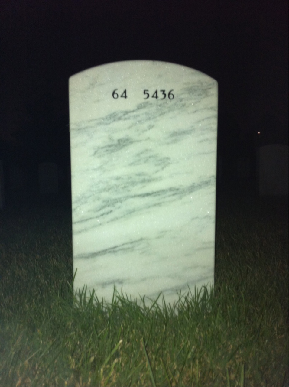 Back of headstone — James Mattox