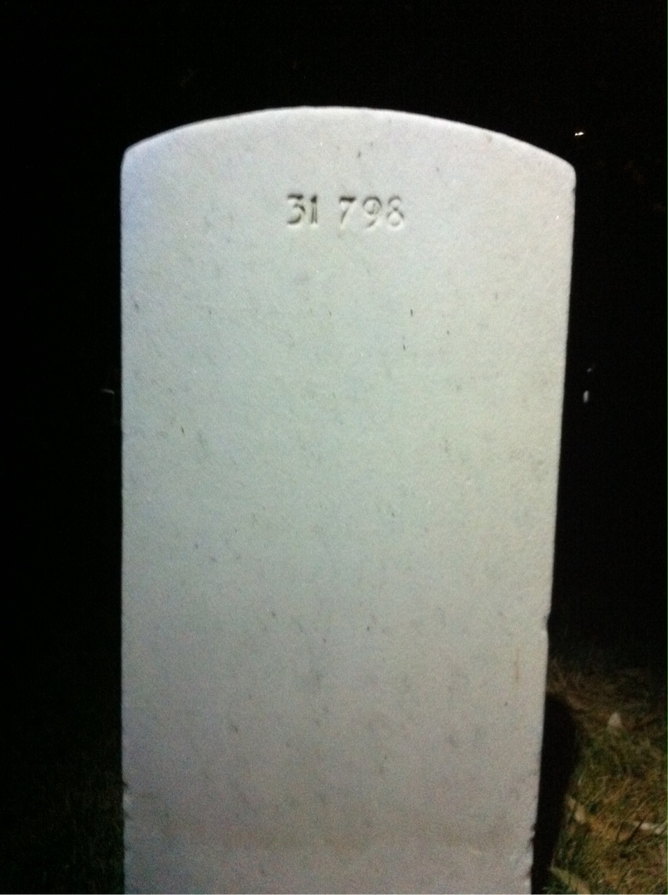 Back of headstone — Ruth Millman