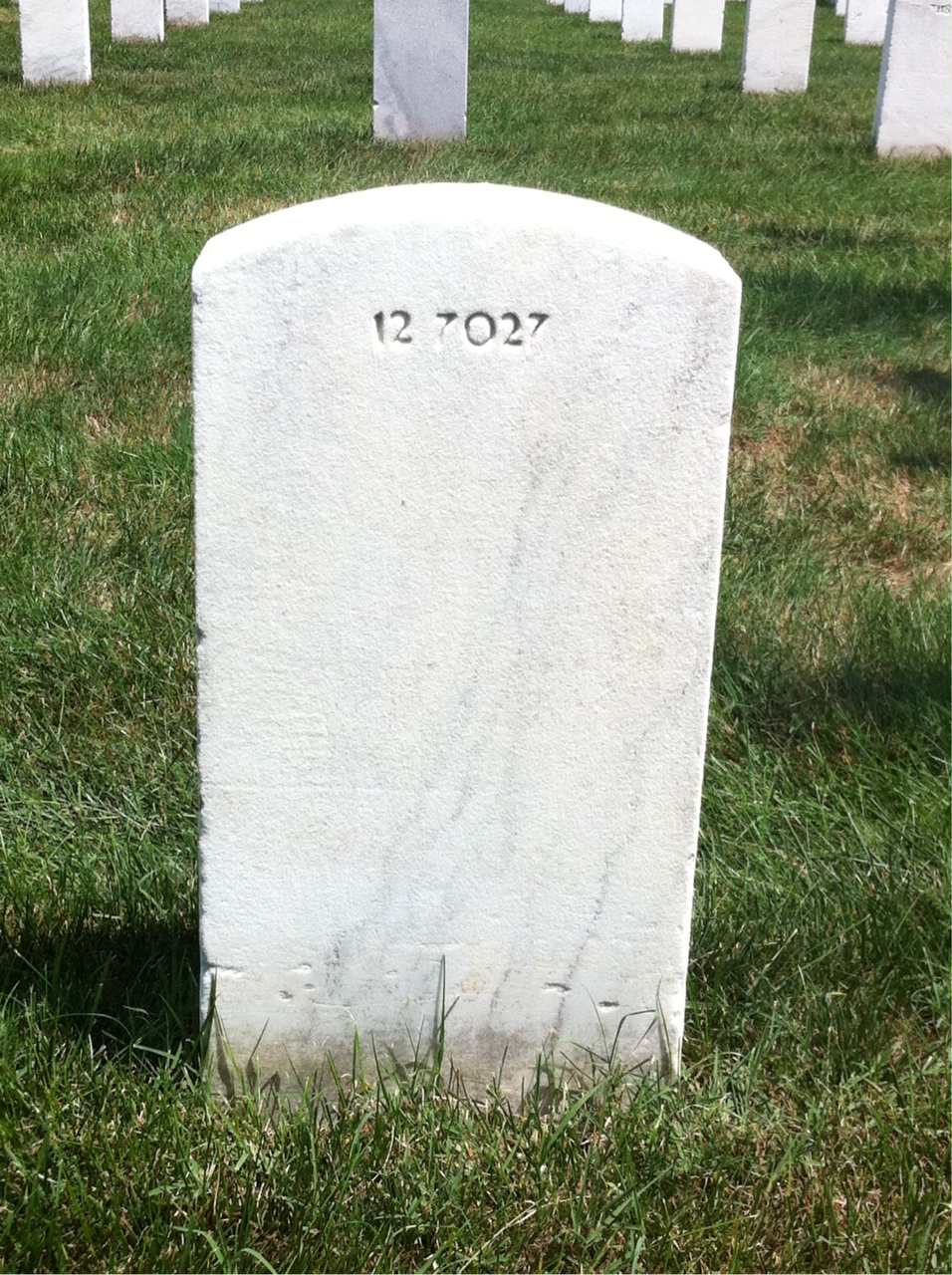 Back of headstone — James Moore