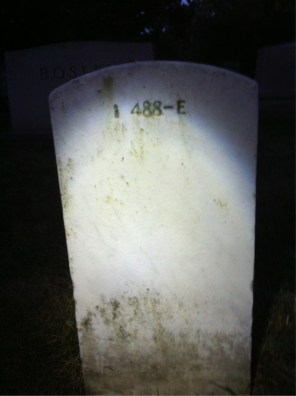 Back of headstone — David Cundy