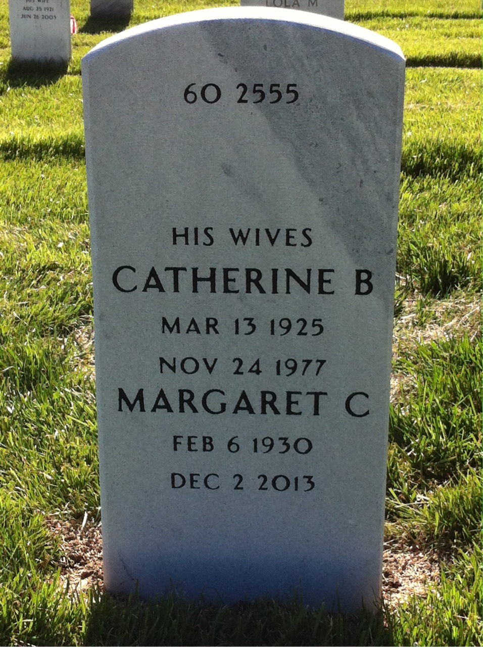 Back of headstone — John Powell