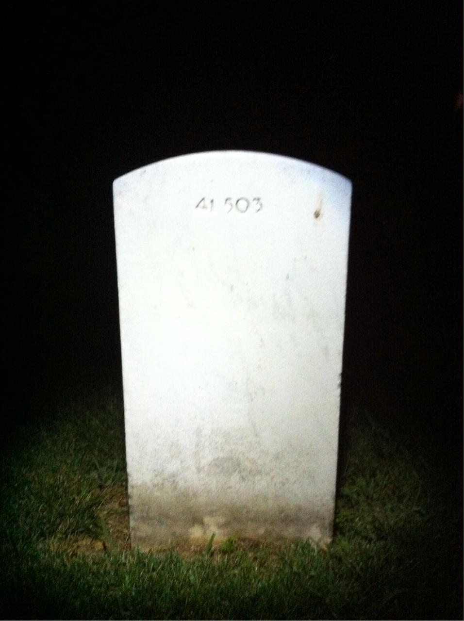 Back of headstone — James Archer