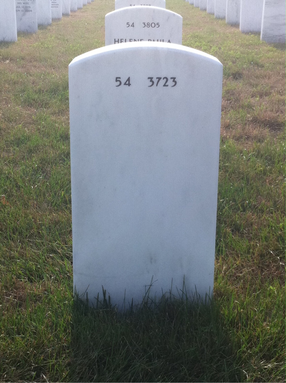 Back of headstone — Charles Vlasic