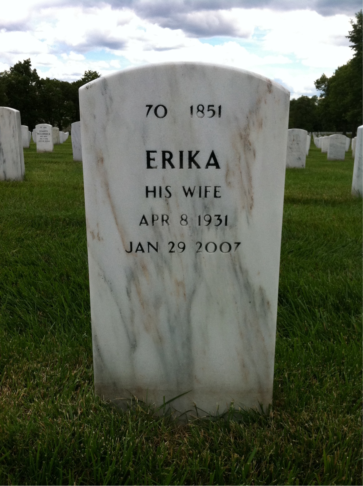 Back of headstone — John Campbell