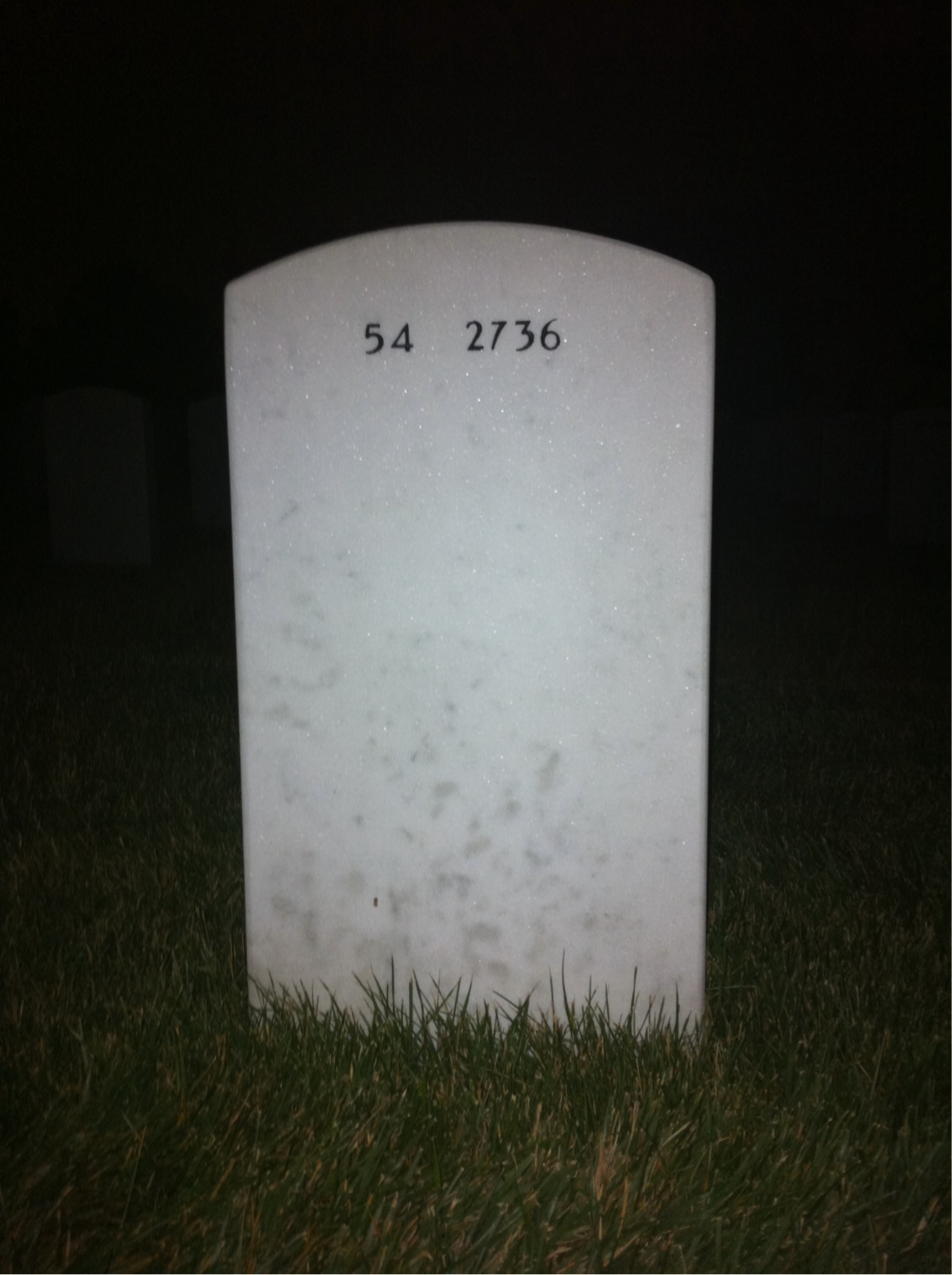 Back of headstone — John Fuller