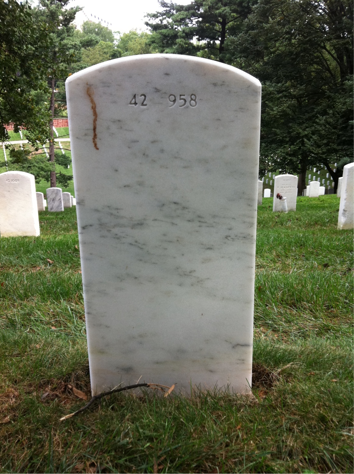 Back of headstone — Laurence Schlosser