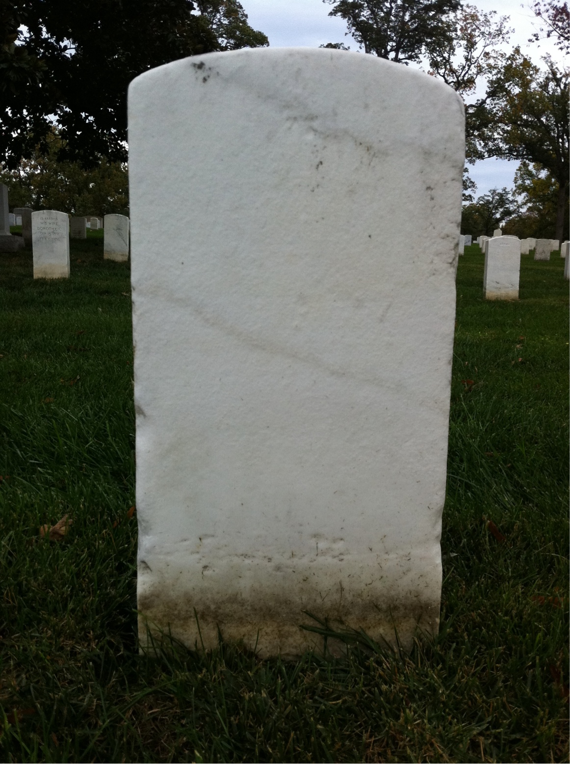 Back of headstone — John Armentrout