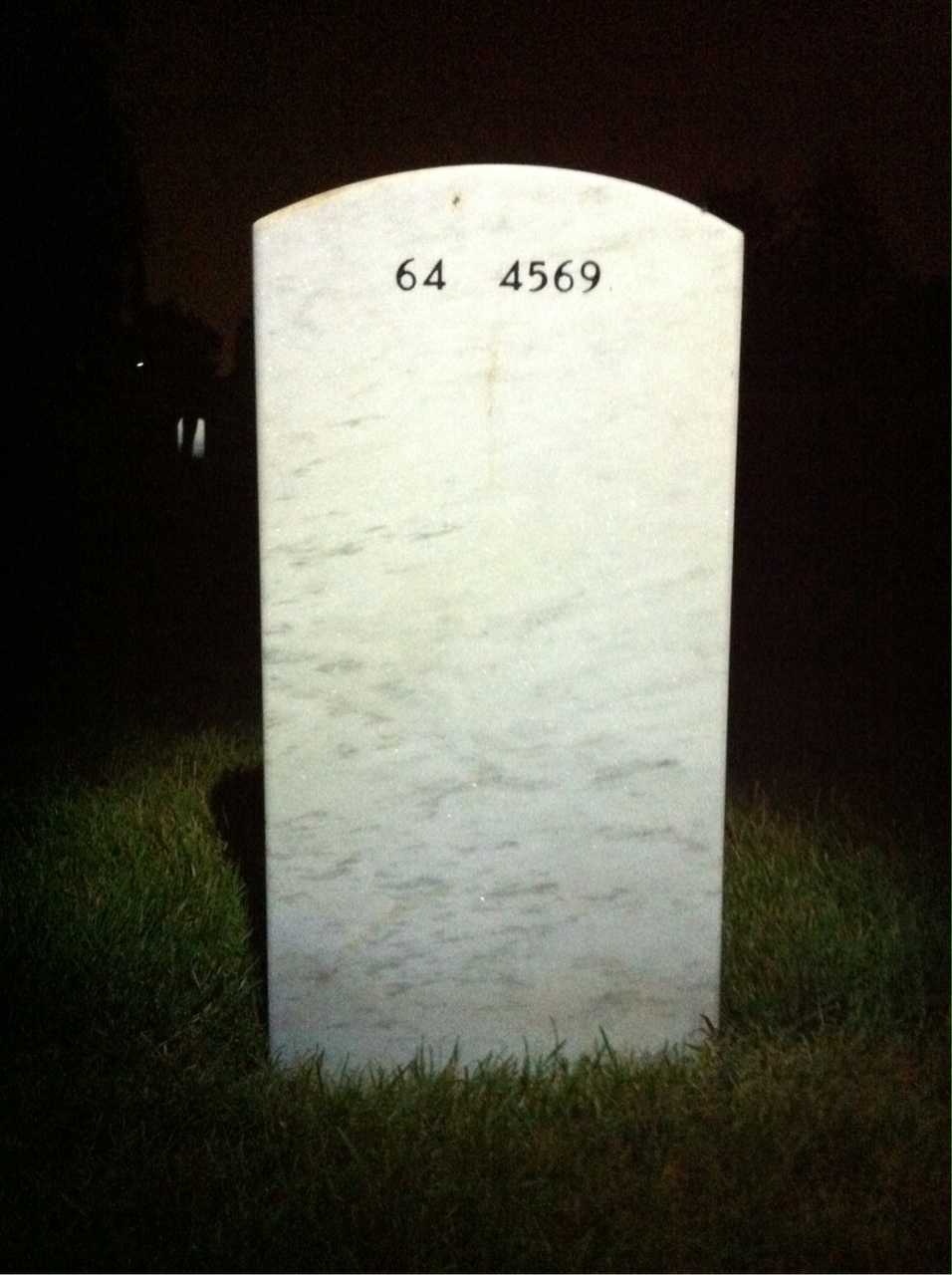 Back of headstone — Franklin Morter