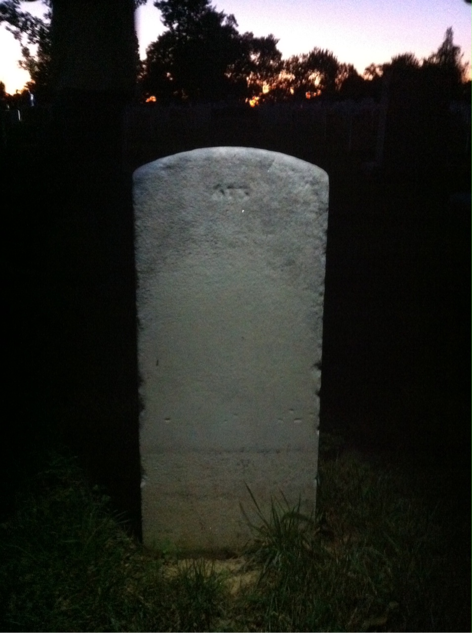 Back of headstone — Infant Boswell